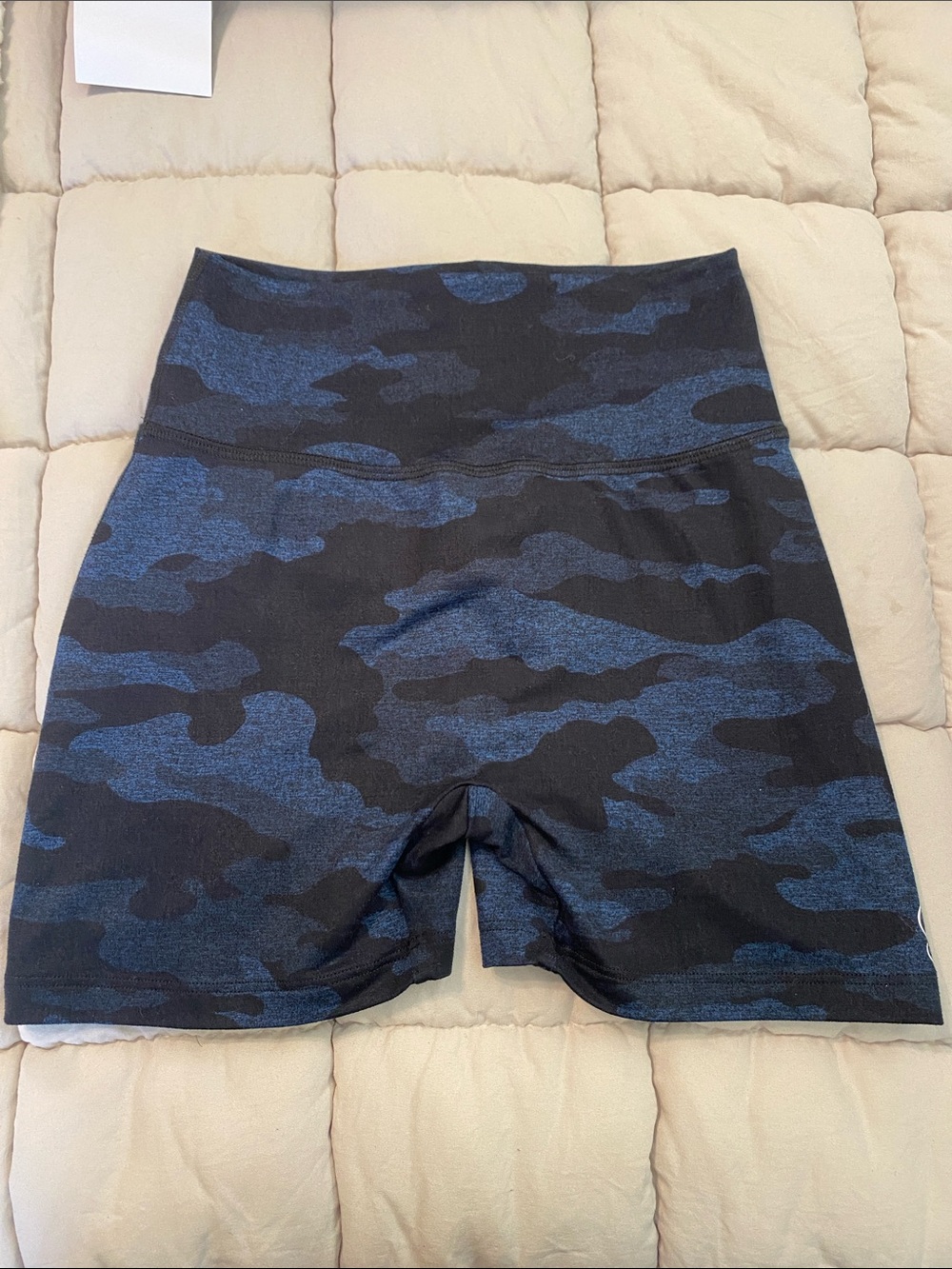 Bombshell Black Camo High-Waisted Shorts in very good condition